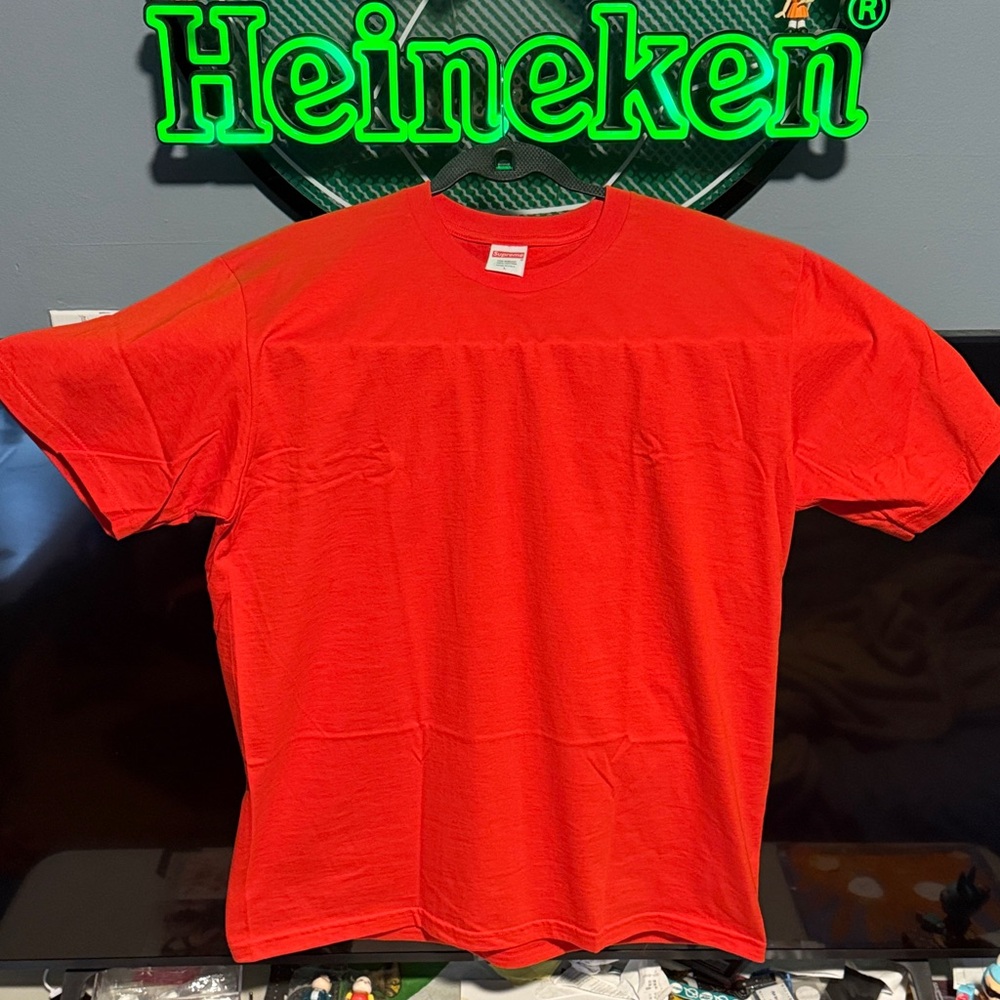 Supreme Plain Orange T-Shirt 100% Authentic